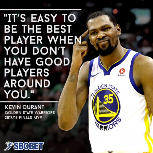 Durant graced his way in today's SBOBET Blog headlines for winning back-to-back NBA Championships