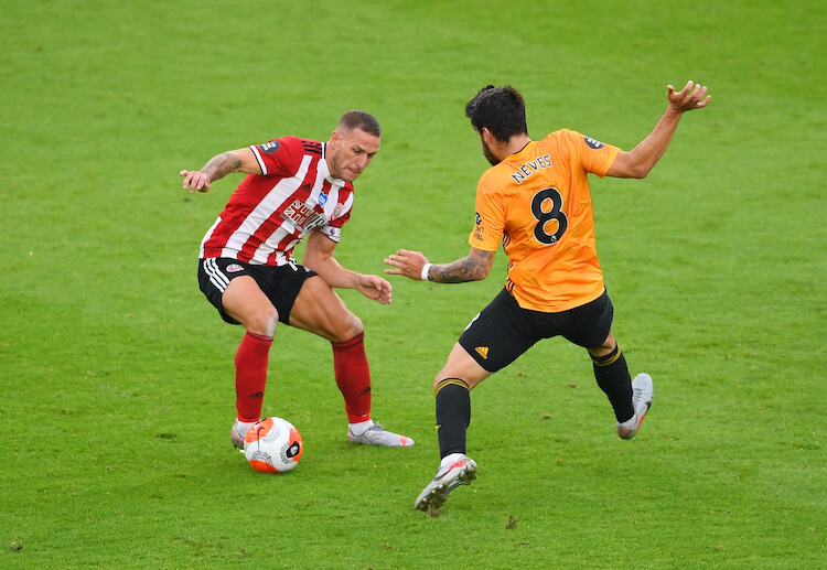 Wolverhampton Wanderers midfielder Ruben Neves fails to score against Sheffield United in recent Premier League duel