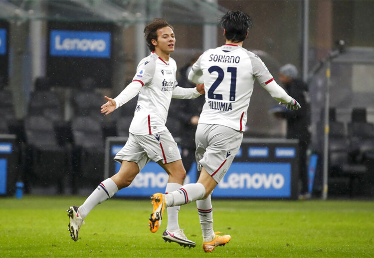 Bologna are one point ahead of Fiorentina in the Serie A table