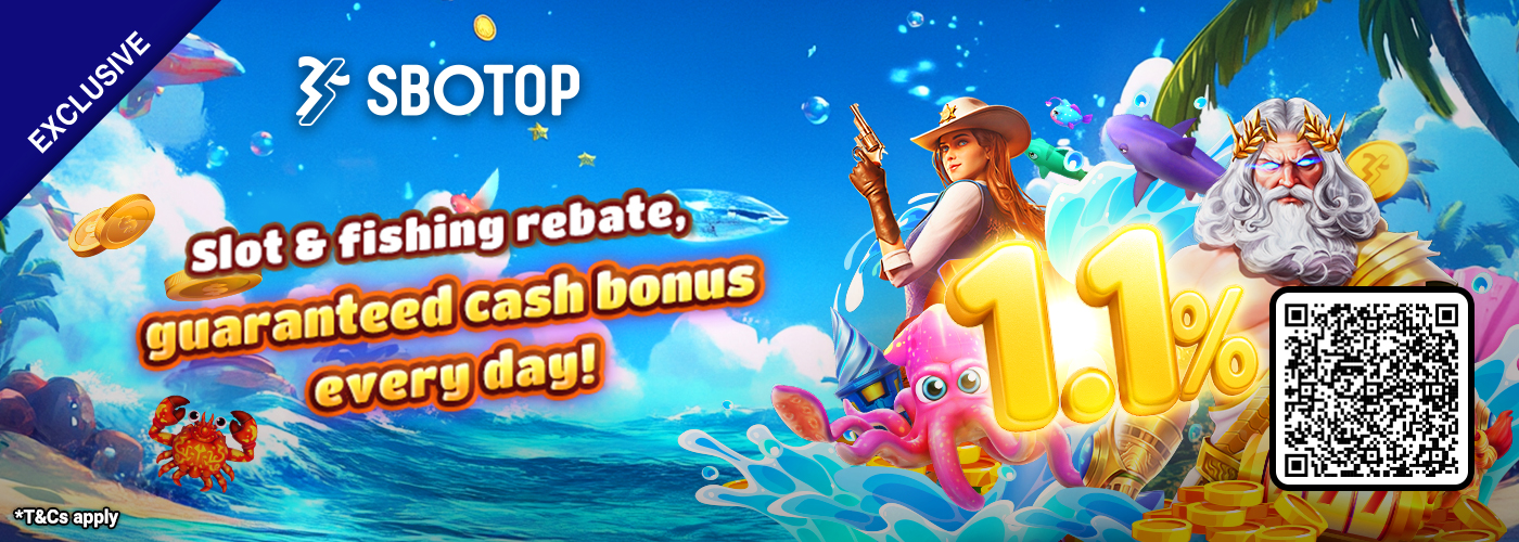 1.1 % Unlimited Daily Slots and Fishing Cash Rebate