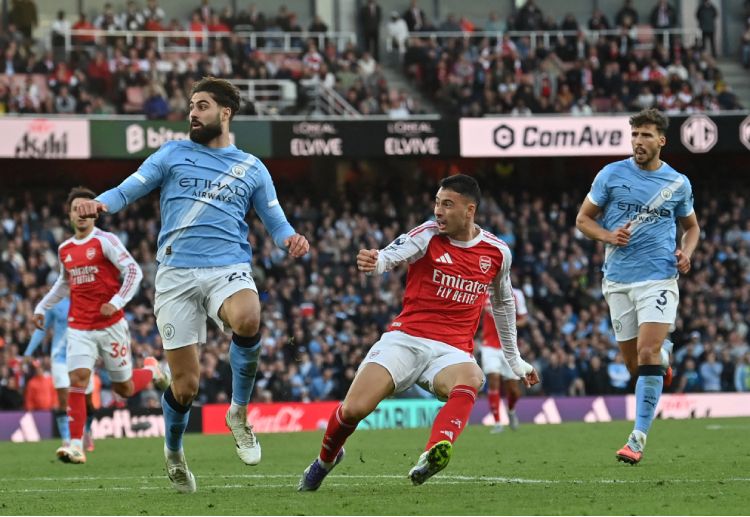 Gabriel Martinelli scored an equaliser in Arsenal's 1-1 draw against Manchester City in the Premier League