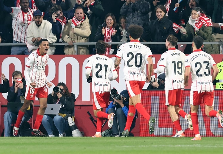 西甲联赛 赫罗纳由欧纳希中路抽射取得领先